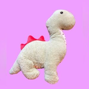 Plush Dinosaur Toy - Green and Red